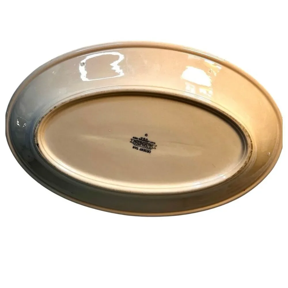 Sterling China Co. East Liverpool Ohio Desert Tan Dish Plate Oval Platter